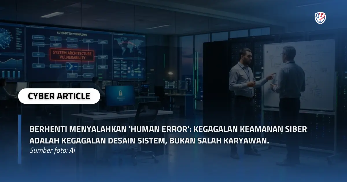 Berhenti Menyalahkan 'Human Error' Kegagalan Keamanan Siber Adalah Kegagalan Desain Sistem, Bukan Salah Karyawan..webp
