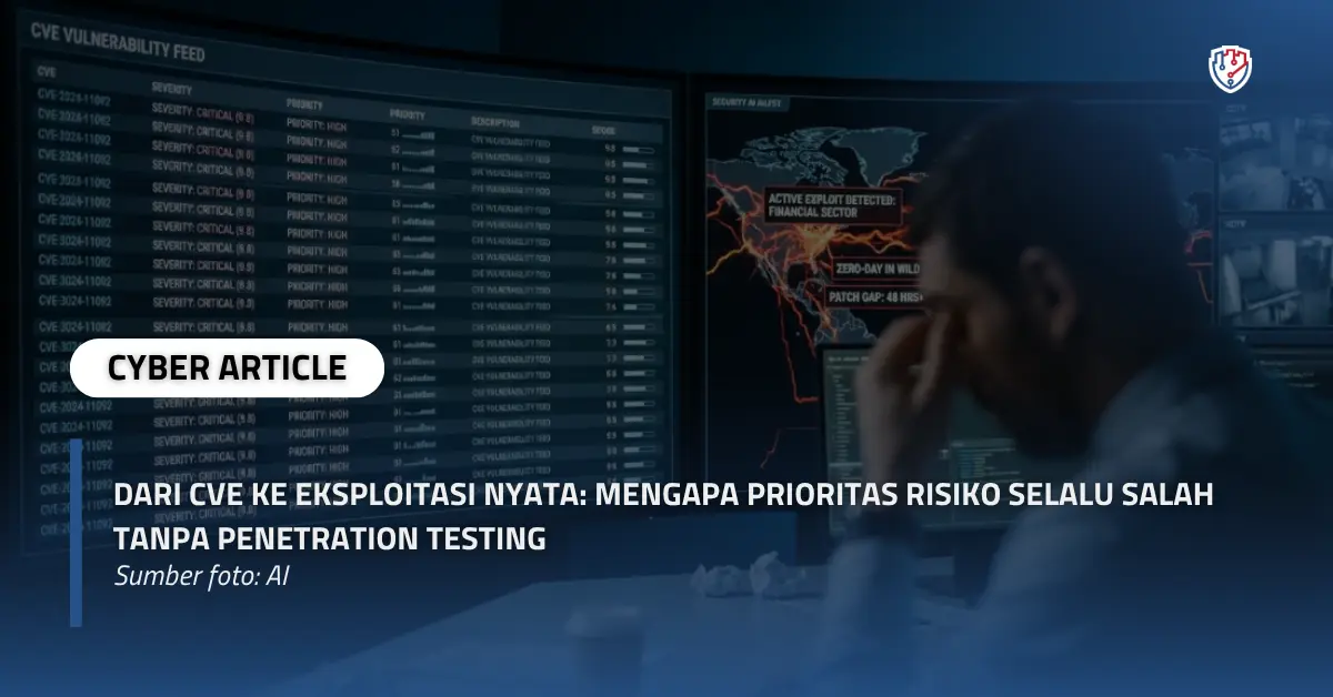Dari CVE ke Eksploitasi Nyata Mengapa Prioritas Risiko Selalu Salah Tanpa Penetration Testing.webp